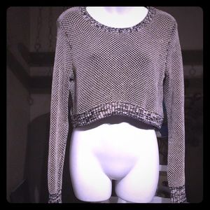 Anthropologie silence + noise cropped sweater sz M